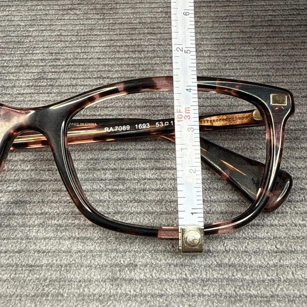Ralph Lauren RA7089 1693 Pink Tortoise Rectangular Eyeglasses Frames 53-17-140